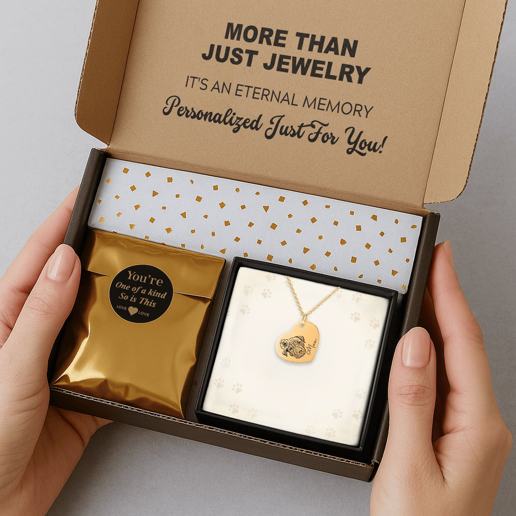 Hartketting met lijnportret van je foto